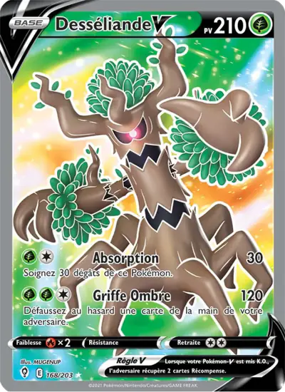 Image de la carte Pokemon Desséliande V 168/203