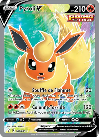 Image de la carte Pokemon Pyroli V 169/203