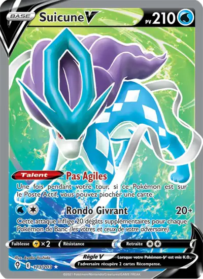 Image de la carte Pokemon Suicune V 173/203