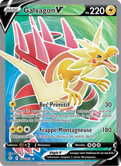 Image de la carte Pokemon Galvagon V 178/203