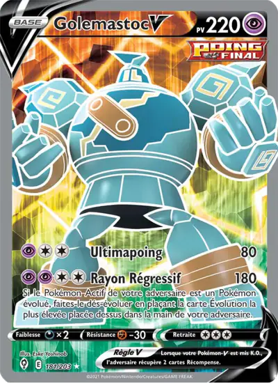 Image de la carte Pokemon Golemastoc V 181/203