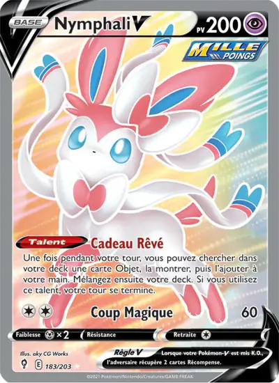 Image de la carte Pokemon Nymphali V 183/203