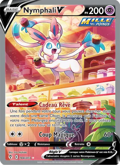 Image de la carte Pokemon Nymphali V 184/203