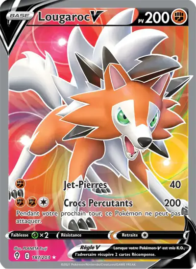 Image de la carte Pokemon Lougaroc V 187/203