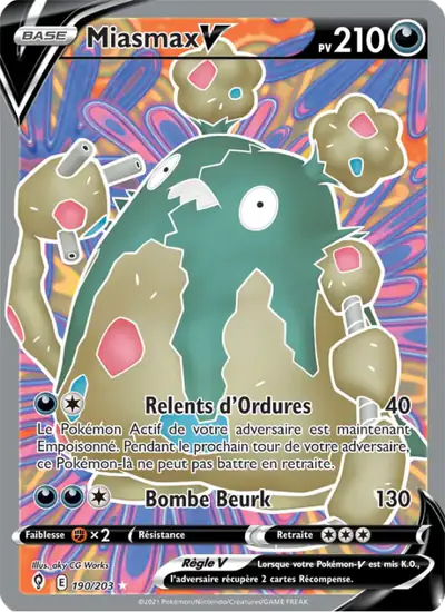 Image de la carte Pokemon Miasmax V 190/203