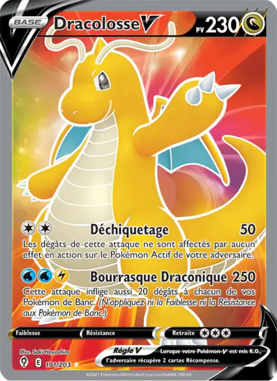 Image de la carte Pokemon Dracolosse V 191/203