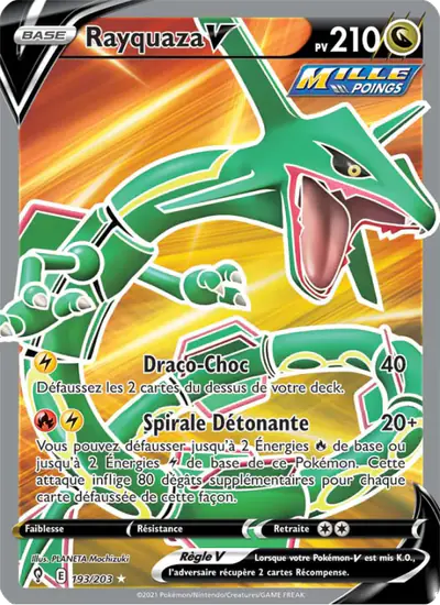 Image de la carte Pokemon Rayquaza V 193/203
