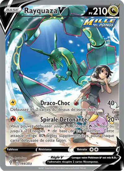 Image de la carte Pokemon Rayquaza V 194/203