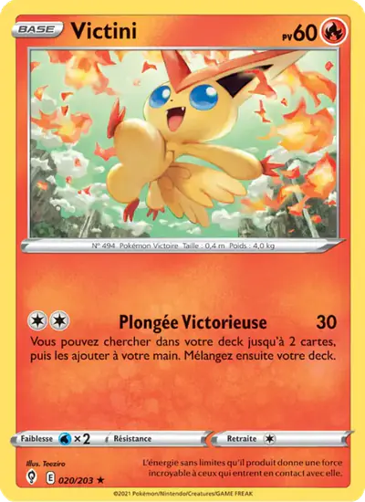 Image de la carte Pokemon Victini 020/203