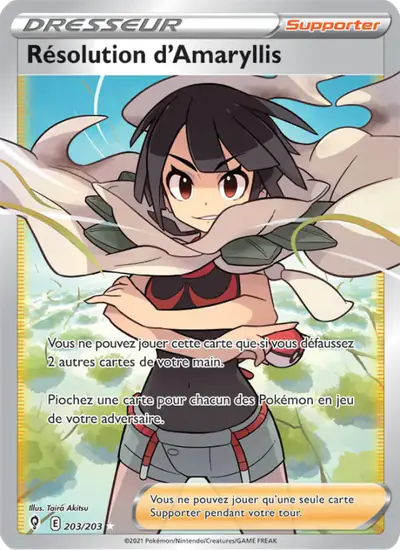 Image de la carte Pokemon Résolution d'Amaryllis 203/203