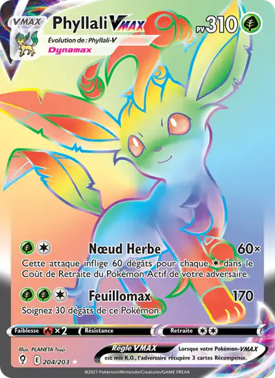 Image de la carte Pokemon Phyllali VMAX 204/203