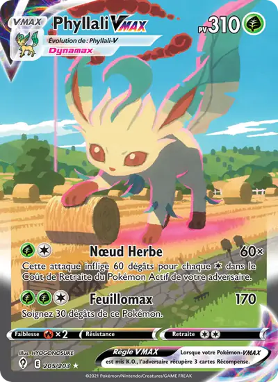 Image de la carte Pokemon Phyllali VMAX 205/203