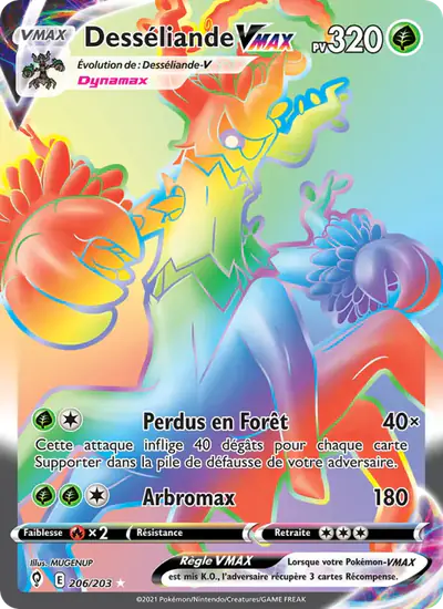 Image de la carte Pokemon Desséliande VMAX 206/203