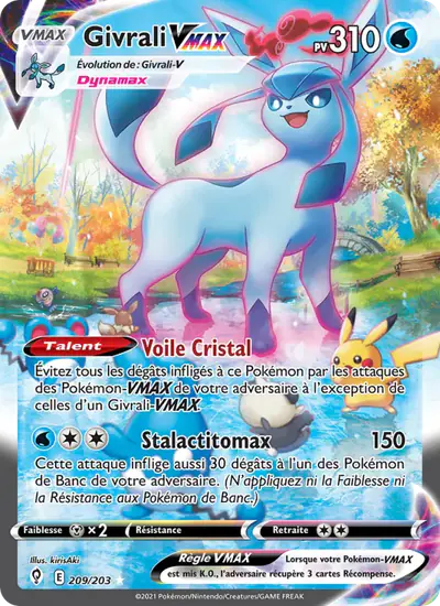 Image de la carte Pokemon Givrali VMAX 209/203