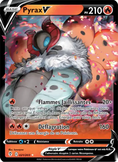 Image de la carte Pokemon Pyrax V 021/203