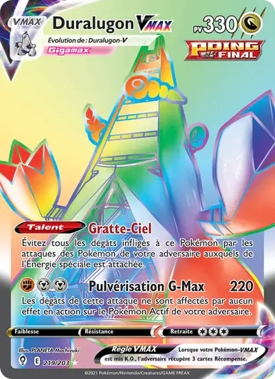 Image de la carte Pokemon Duralugon VMAX 219/203