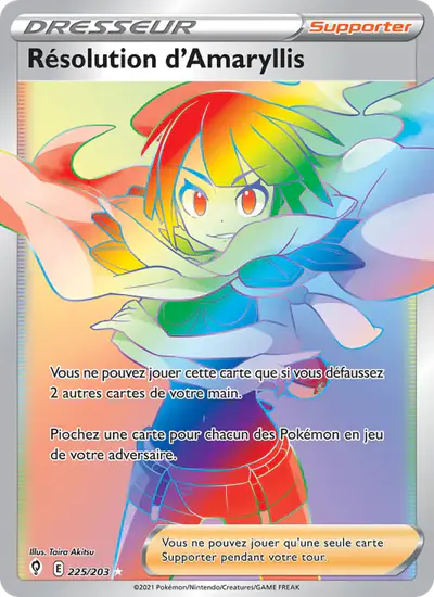 Image de la carte Pokemon Résolution d'Amaryllis 225/203