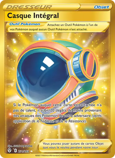 Image de la carte Pokemon Casque Intégral 231/203