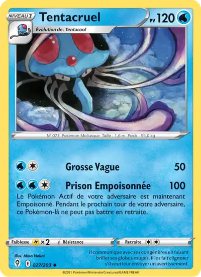 Image de la carte Pokemon Tentacruel 027/203