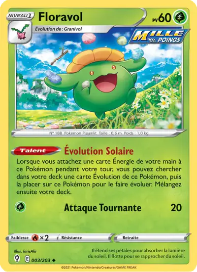 Image de la carte Pokemon Floravol 003/203