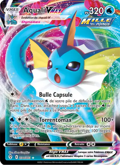 Image de la carte Pokemon Aquali VMAX 030/203
