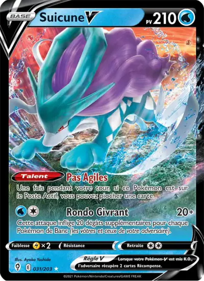 Image de la carte Pokemon Suicune V 031/203