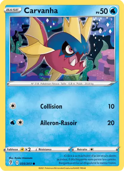 Image de la carte Pokemon Carvanha 035/203