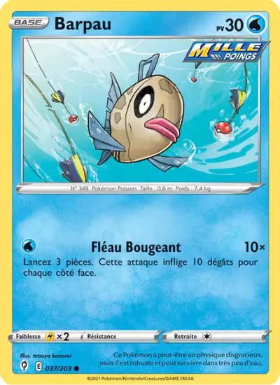 Image de la carte Pokemon Barpau 037/203