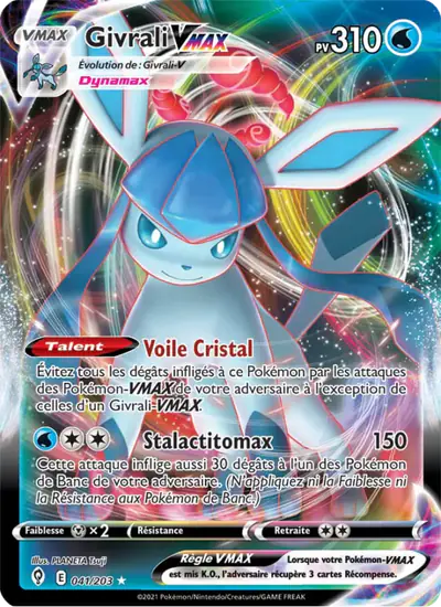 Image de la carte Pokemon Givrali VMAX 041/203