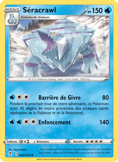 Image de la carte Pokemon Séracrawl 045/203