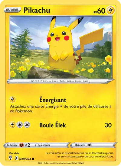Image de la carte Pokemon Pikachu 049/203