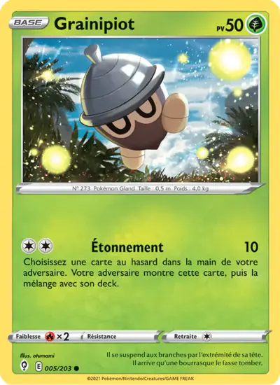 Image de la carte Pokemon Grainipiot 005/203