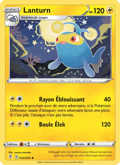 Image de la carte Pokemon Lanturn 053/203