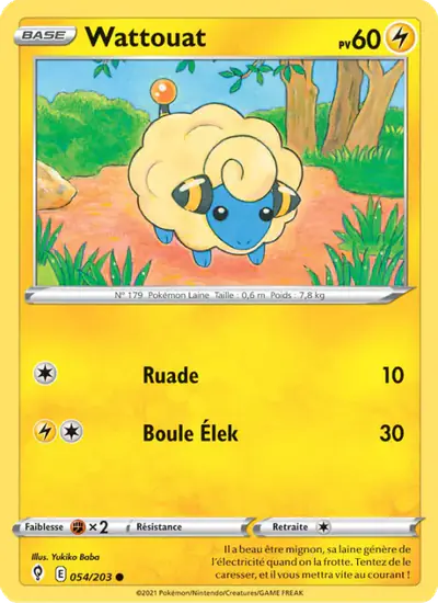 Image de la carte Pokemon Wattouat 054/203