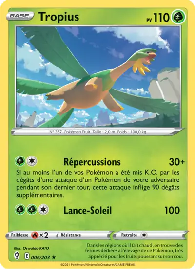 Image de la carte Pokemon Tropius 006/203