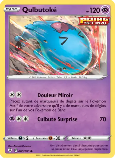 Image de la carte Pokemon Qulbutoké 066/203