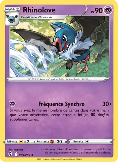 Image de la carte Pokemon Rhinolove 069/203