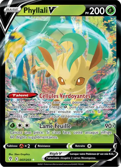Image de la carte Pokemon Phyllali V 007/203
