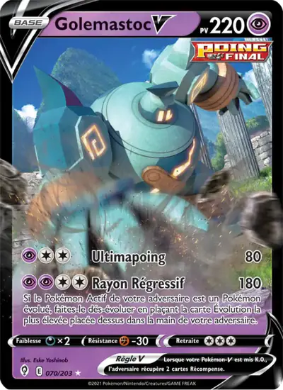 Image de la carte Pokemon Golemastoc V 070/203