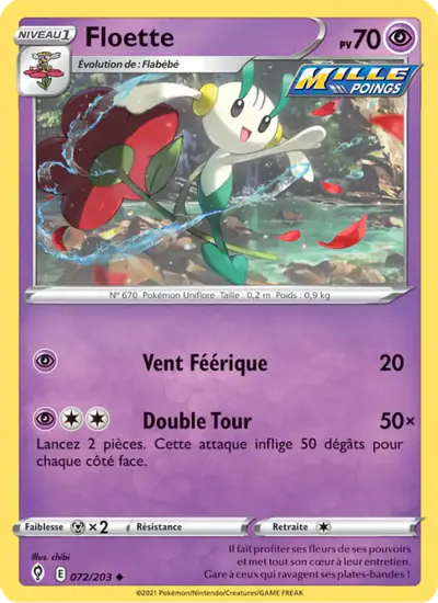 Image de la carte Pokemon Floette 072/203