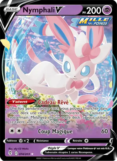 Image de la carte Pokemon Nymphali V 074/203