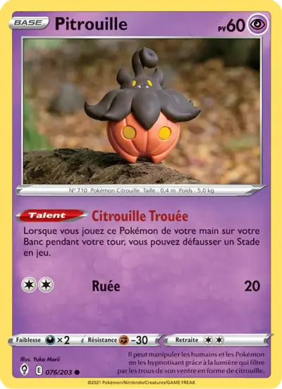 Image de la carte Pokemon Pitrouille 076/203
