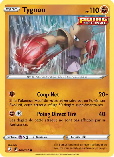 Image de la carte Pokemon Tygnon 081/203