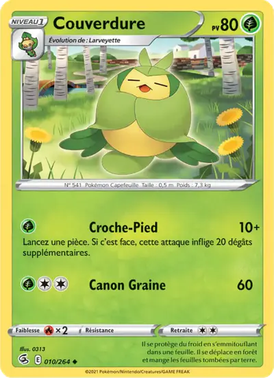Image de la carte Pokemon Couverdure 010/264