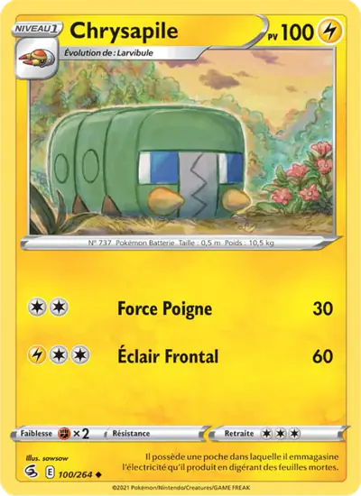 Image de la carte Pokemon Chrysapile 100/264
