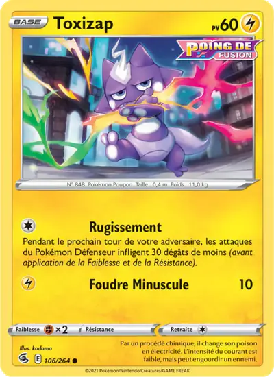 Image de la carte Pokemon Toxizap 106/264