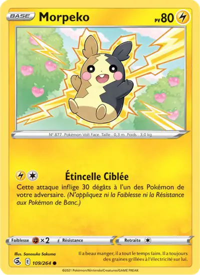 Image de la carte Pokemon Morpeko 109/264