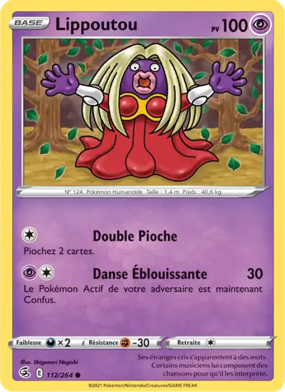 Image de la carte Pokemon Lippoutou 112/264