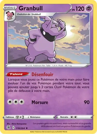 Image de la carte Pokemon Granbull 116/264