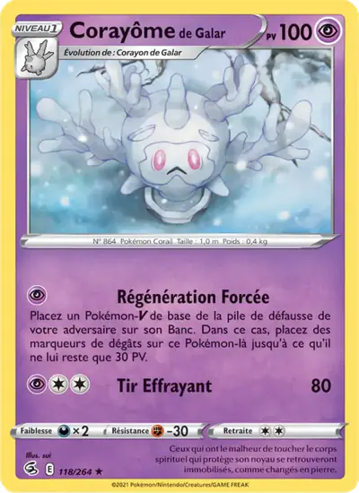 Image de la carte Pokemon Corayôme de Galar 118/264